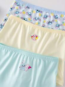 3pcs/Set Young Girl' Cute Rabbit Series Minimalist Sweet Camisole & Panty Set