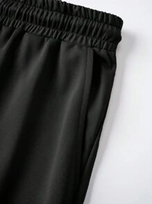 Claim Dot 男士标语印花圆领短袖休闲 T 恤和抽绳腰短裤套装男士两件套街头舒适服装 - 彩色 - 查看 5