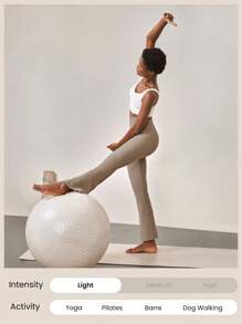 GLOWMODE 31" FeatherFit™ Ultra-High-Waisted Curved Seam Flared Leggings Pants Low Impact Yoga Daily