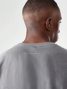 SUMWON 基本款宽松剪裁背心街头潮流无袖夏季都市宽松版型毛边休闲简约肌肉节日周末基本款 T 恤运动休闲滑板服海滩设计 - 深灰色 - 查看 6