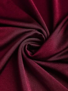 Sweetra Atasan Crop Tanpa Lengan Berkerah Ruffle Bergaya Vintage, Desain Pinggang Berlipit yang Stylish, Busana Musim Panas untuk Wanita - Burgundy - View 4