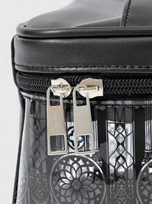 ROMWE Dark Gothic Black Gothic Graphic Print Bucket Bag, Other Storage, Halloween - Black - View 6