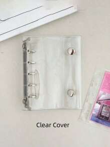 SHEIN 1 件 M5 透明环盖，DIY 活页夹笔记本套装，返校季 - 無色 - 查看 5