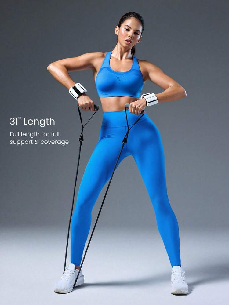 31" Powersculpt™-Air Training Day Quick-Dry Stretchy Flattering Seam Leggings High-Impact Running Jogging Gym Workout