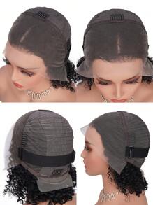 Density Pro 13x4 Transparent Lace Front Curly Wave Bob Wig Raw Human Hair 200% Density Pre Plucked Baby Hair Natural Hairline For Women Natural Black - 9AM Hair Sport Vacation Travel Festival Prom Outdoor Cosplay Campus School Beach Wedding Camping Holiday Outfits Summer Outfits Vacay Vibes Charm Elegant Casual Y2k Fashion Styles Ss25 - SNatural - View 7