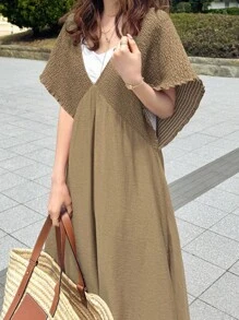 FRIFUL Women's Sleeveless A-Line Casual City Dress, Spring/Summer Earthy Clothes Women Summer Maxi Dress Linen Maxi Dress Summer Dresses For Women Maternity Clothes Brown Linen Dress Summer Dress Brown Summer Dress - Khaki - View 4