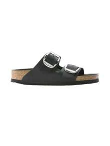 Birkenstock Arizona 女款大扣 LEOI 黑色 HEX 可调节扣休闲凉鞋 - 黑色 - 查看 1