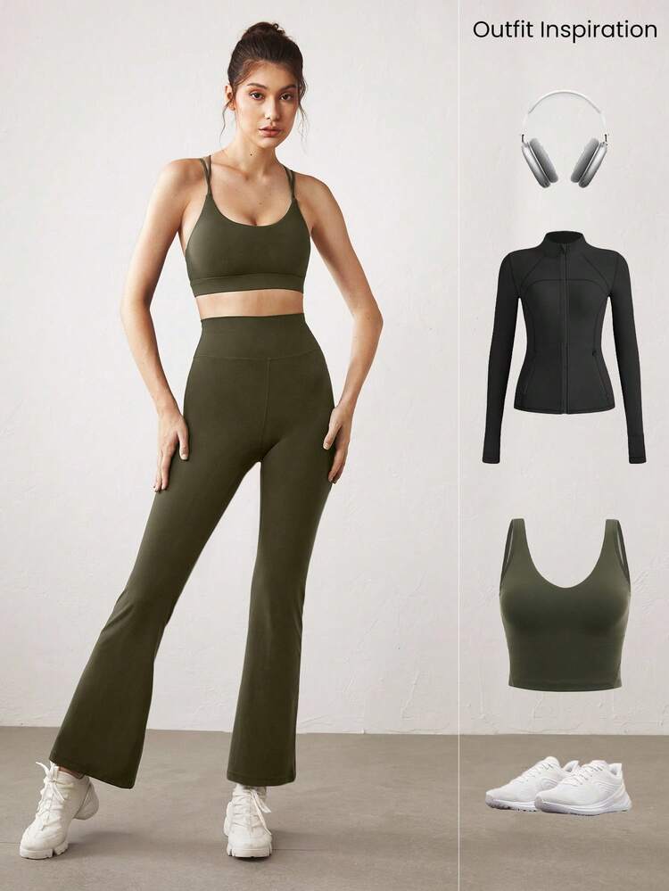 31" FeatherFit™ High-Rise Flared Leggings Pants Low Impact Yoga Pilates Daily Spring Summer