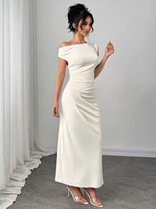 Firerie 女士长裙，毕业礼服，女士教师服装，教师礼服 - 杏色 - 查看 7