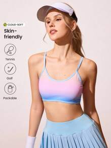 Gameset SHEIN Sport 渐变性感女士网球训练运动文胸 - 彩色 - 查看 1