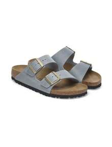 Birkenstock 女士 Arizona LEOI 玄武岩灰色可调节扣环设计休闲凉鞋 - 玄武岩灰 - 查看 3