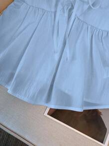 Franclia Women's Tie Bow Decor Loose Fit Camisole Roupa Para A Universidade