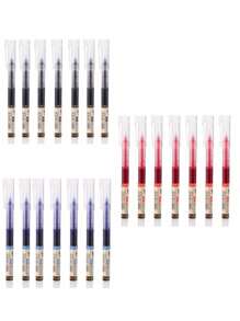 21/18/15/12/10/6/5/3件装黑色/蓝色/红色超细0.5毫米液体凝胶笔墨水补充套装，圆珠笔，办公学校考试用品，返校 - 均碼 - 查看 1