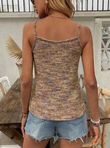 SHEIN LUNE 女士时尚V领纽扣装饰吊带背心，适合日常穿着，秋季新品