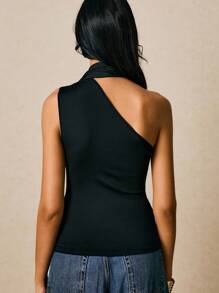 Poéselle Women's Sexy Lace Patchwork One Shoulder Blouse, Lace Top, Y2k Tops,Off The Shoulder Top,Work Tops,Winter Tops,Business Casual Woman,Office Outfits For Women,Old Money Style Women,Classy Outfits For Women, Fall Clothes For Women,Winter Clothes For Women