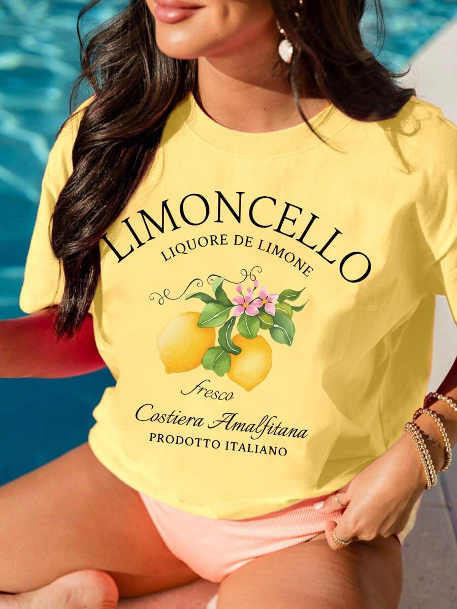 Glissea Limoncello T-Shirt, Amalfi Coast Italy Lemons T-Shirt