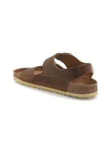 Birkenstock Milano Big Buckle LEOI Cognac HEX Flat Sandals For Daily Wear - Cognac HEX - View 4