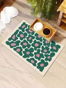 1件装绿色小印花硅藻泥宠物喂食垫防滑速干猫狗食碗水碗垫易清洗宠物用品适用于各种碗 - 彩色 - 查看 4