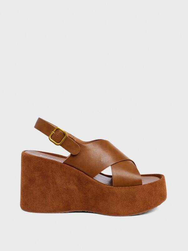 Sugerpunk Sandalias de plataforma y cuña de moda para mujer, de verano