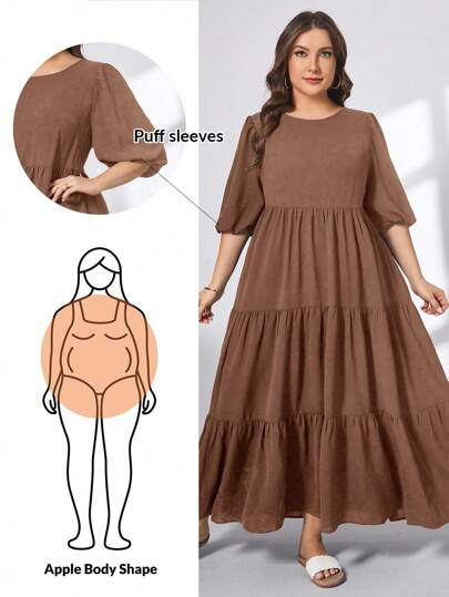 SHEIN Essnce Vestido negro de talla grande para mujer, vestido lindo, vestido largo súper holgado, vestido festivo, atuendos de playa y vacaciones, atuendos de concierto, atuendos de verano para mujer, vestidos de verano para mujer, atuendos de primavera para mujer, atuendo de concierto para mujer, vestido de Pascua para mujer, vestido de maternidad para sesión de fotos, atuendos de festival para mujer, vestidos modestos para mujer