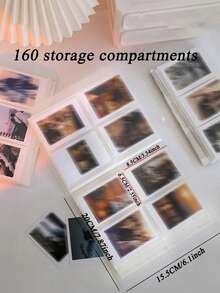 SHEIN 1pc/3pcs 84 Slots Photo Album, 160 Slots Photo Album Card For 3-Inch Album, Star Idol Idol Card, Name Card Collection Book - Clear - View 3