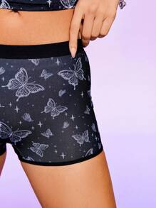 NotGurli Y2K Butterfly Contrast Color Comfy Women Boyshort Panties