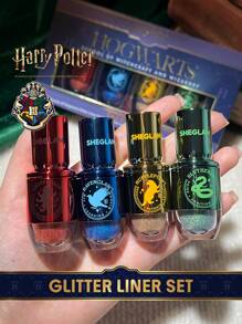 Harry Potter™ X SHEGLAM Juego de delineadores con purpurina Houses Of , sombras de ojos individuales multiusos, purpurina líquida, pigmentos de alta duración Graduación Cumpleaños Vacaciones Verano Otoño Y2k Elegante Moda Mujeres Niñas Maquillaje Cosmético Belleza Fiesta Playa Viaje Camping Aire libre Escuela Campus Excursión Festivales Decoración Regalo Presente Rosa Chica Cosplay Mejor Color Encanto Vibra