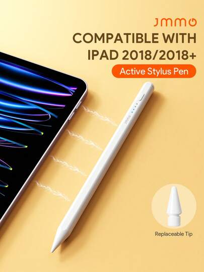 JMMO Penna per Apple/iPad, penna stilo capacitiva, penna stilo capacitiva ad alta sensibilità e precisione con autospegnimento dopo 90 minuti, compatibile con iPad, anti-tocco errato, punta universale compatibile con tablet Apple dal 2018 in poi, accessori per iPhone iPad, regalo di San Valentino