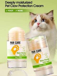 SHEIN 3 Pcs Pet Paw Cream Moisturizing Repair Dog Paw Anti-Dry And Chapped Foot Care  - Protects Paws From Hot Pavemnt, Wax For Dry Paws & Nose, Canine Paw Moisturizer Or Cracked Paws - Beige - View 1