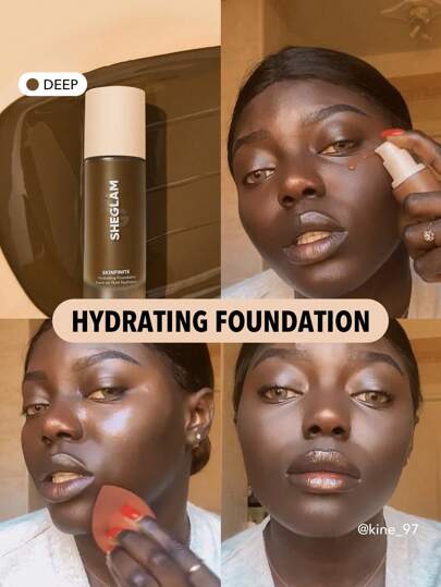 SHEGLAM Skinfinite 保濕粉底液-深層無瑕露水粉底液保濕遮瑕隱形毛孔遮瑕無毛孔不油膩輕盈自然柔軟液體粉底液 品牌 美容 化妝 化妝品 適合女性與女孩 完美搭配冬季 Y2K 時尚 流行 生日禮物 假期 派對準備就緒 最佳顏色