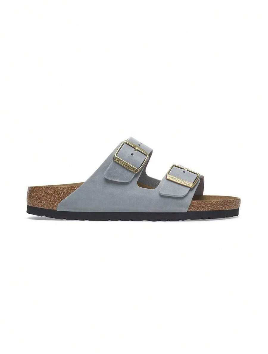 Birkenstock 女士 Arizona LEOI 玄武岩灰色可调节扣环设计休闲凉鞋 - 玄武岩灰 - 查看 1