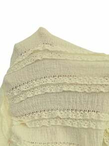 Roylia Textured Fabric T-Shirt, Short Sleeve T-Shirt, Casual T-Shirt - Yellow - View 6