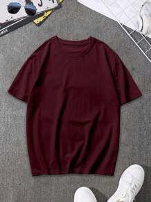 Manfinity Homme 大码男士T恤，男士大码休闲圆领短袖T恤，夏季百搭，修身，清新活力，适合作为送给丈夫和男朋友的礼物