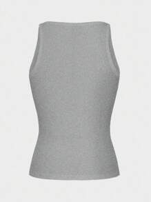 Zavorell Atasan Crop Top Camisole Rajut Seksi - Grey - View 7