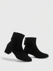 CUCCOO BIZCHIC 女式弹力后拉链时尚百搭靴 - 黑色 - 查看 9