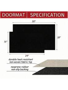 SHEIN 1 件有趣的“你甚至不住在这里”全天候门垫 - 完美的乔迁或生日礼物，可手洗，矩形前门装饰，防滑户外/室内橡胶门垫，适用于前门/花园/厨房/卧室 - 彩色 - 查看 3