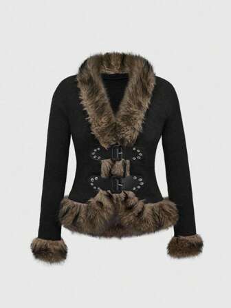 Hippie Plus Size Vintage Patchwork Fuzzy Cardigan Sweater