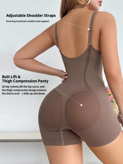 SHEIN Body liso sin costuras para mujer que estiliza la figura