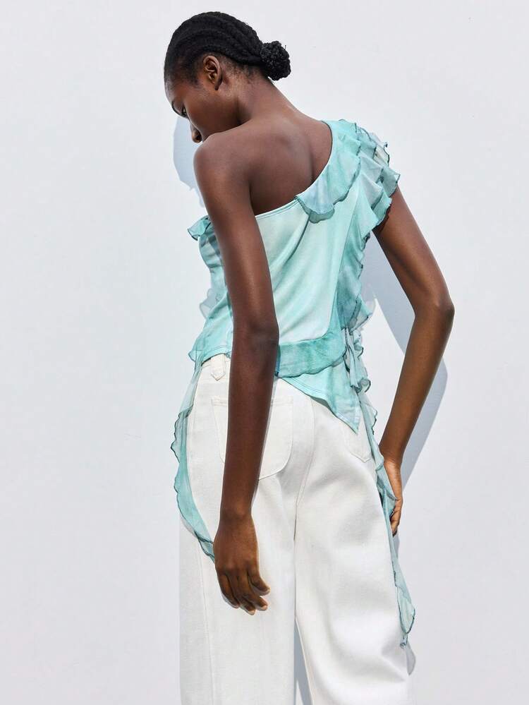 SHEIN Maija Women's Mint Green Sleeveless Backless Casual Summer Bohemian Beach Vacation Lightweight Modern Fashion Comfortable Fitted Top, Elegant