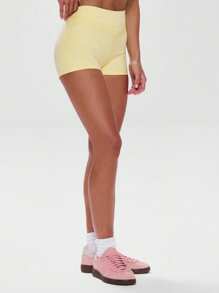 Musera Sport Quần đùi thể thao ôm sát, thích hợp cho tập luyện tại phòng gym, chơi padel, tennis, pickleball. - Màu vàng - Xem 4