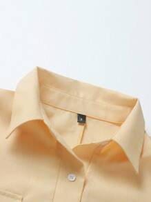 Lacomfia 2pcs Set Casual Comfortable Light Yellow Outfit, New Summer - Yellow - View 4