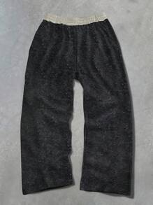 Manfinity EMRG 男士撞色抽绳腰口袋阔腿宽松休闲运动裤，宽松裤 - 彩色 - 查看 2