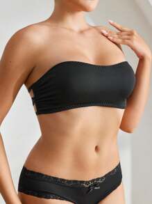 Ocili Sujetador sin aro unicolor - Negro - Ver 3