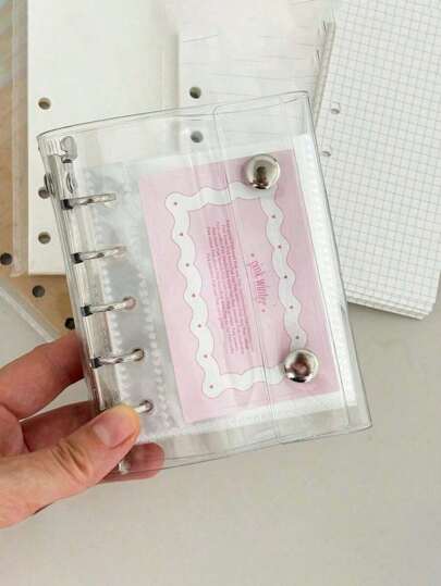 SHEIN 1PC M5 Clear Ring Cover, DIY Binder Notebook Set Back To School