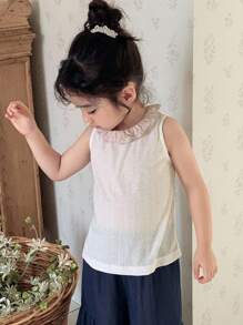 Dazy Kids Young Girl Casual Floral Ruffle Trim Camisole, Summer