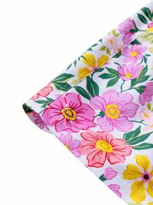 Surfspeed Shorts de playa con cintura con cordón y bolsillo, estampado floral asimétrico para hombre - Multicolor - Ver 6