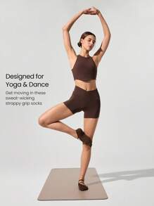 GLOWMODE Chaussettes de yoga et pilates antidérapantes avec construction de doigts sans couture pour une utilisation quotidienne de yoga