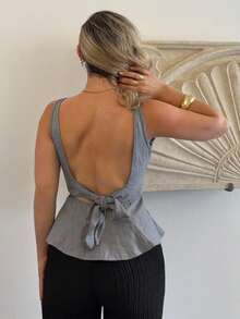 Jeta Ari Nouveau Top Court Échancré Papillon Femme Style Évasé, été