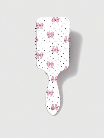 Kawaii Pink Bow Polka Dot Print Air Cushion Massage Hair Brush