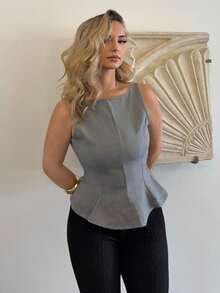 Jeta Ari Nouveau Top Court Échancré Papillon Femme Style Évasé, été